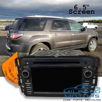 Audio Equipment Radio 6.5" color touch-screen Fits 2015-2017 GMC Acadia 3.6L