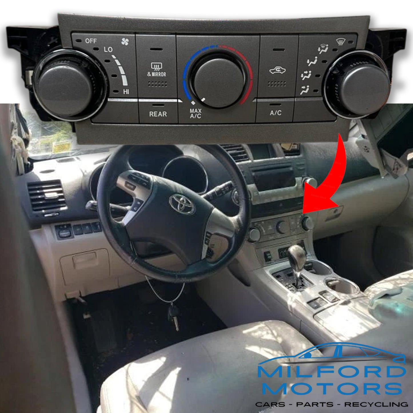 Gray Manual Temperature Control  Fits 2011-2013 Toyota Highlander 3.5L