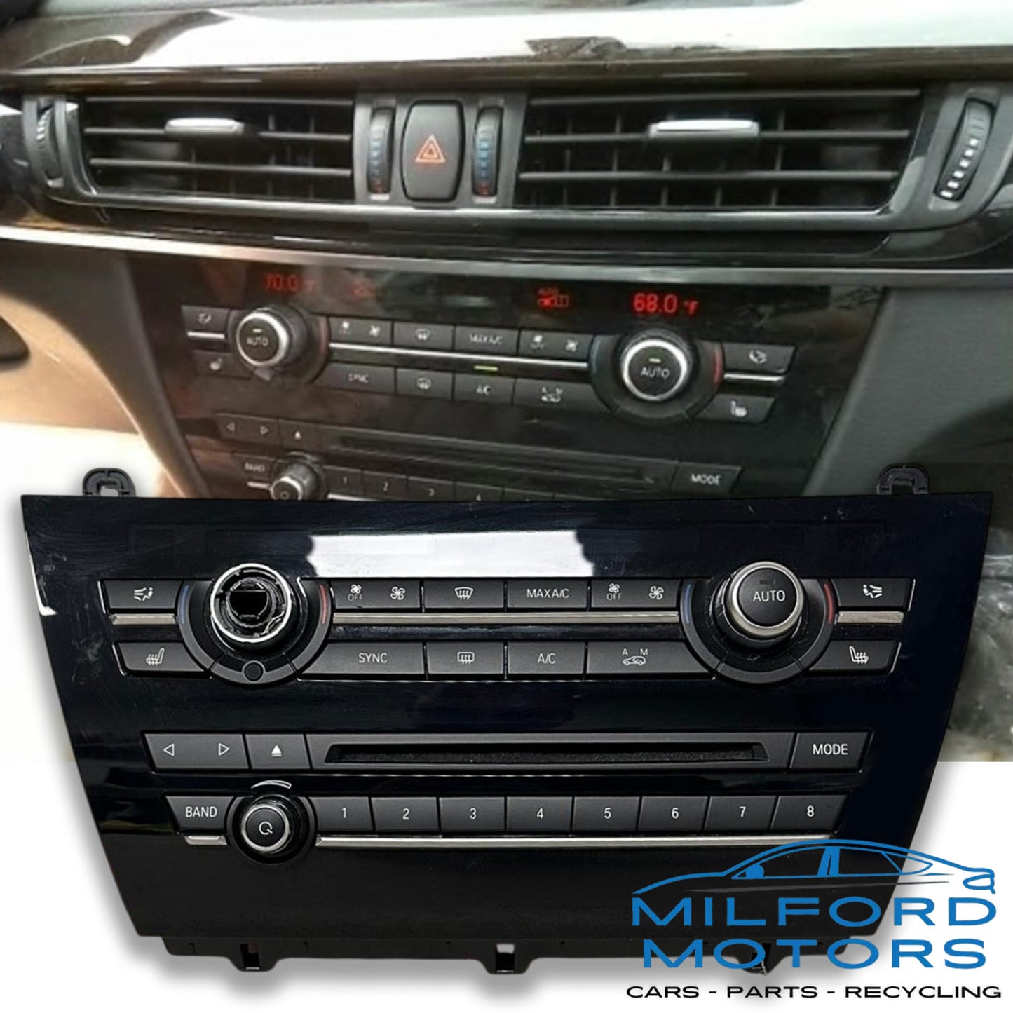 Black Automatic Temperature Control  Fits 2014-2019 BMW X5 X6 3.0L