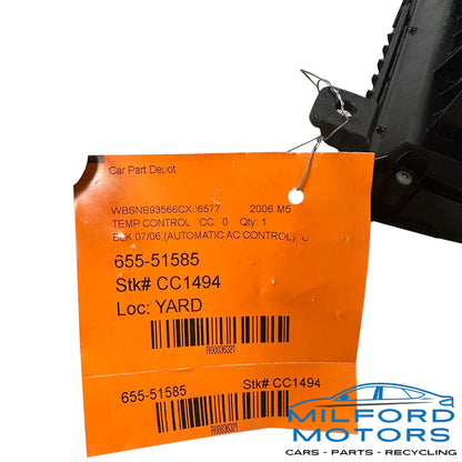 Black Automatic Temperature Control  Fits 2006-2010 BMW M5 Sedan 5.0L