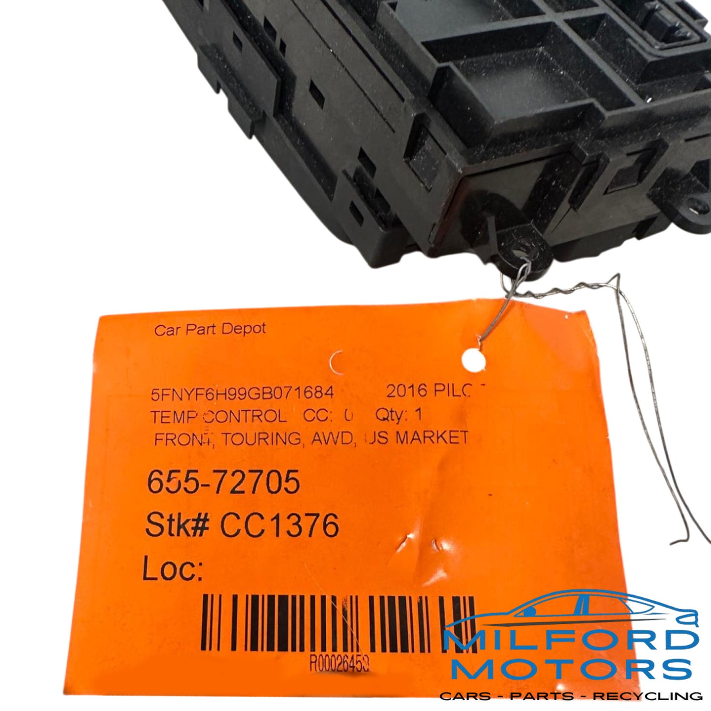 Black Automatic Temperature Control  Fits 2016-2018 Honda Pilot Touring 3.5L