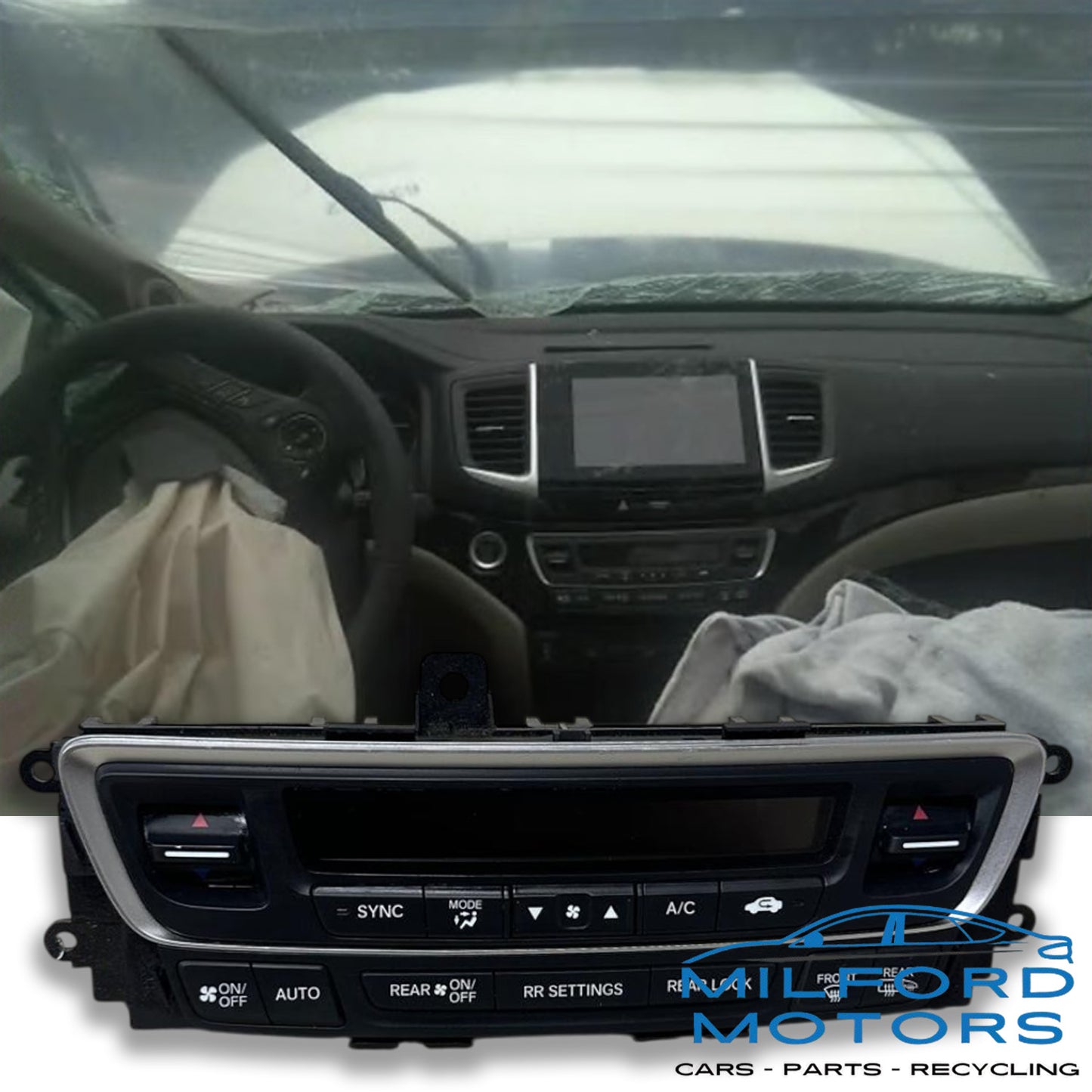 Black Automatic Temperature Control  Fits 2016-2018 Honda Pilot Touring 3.5L