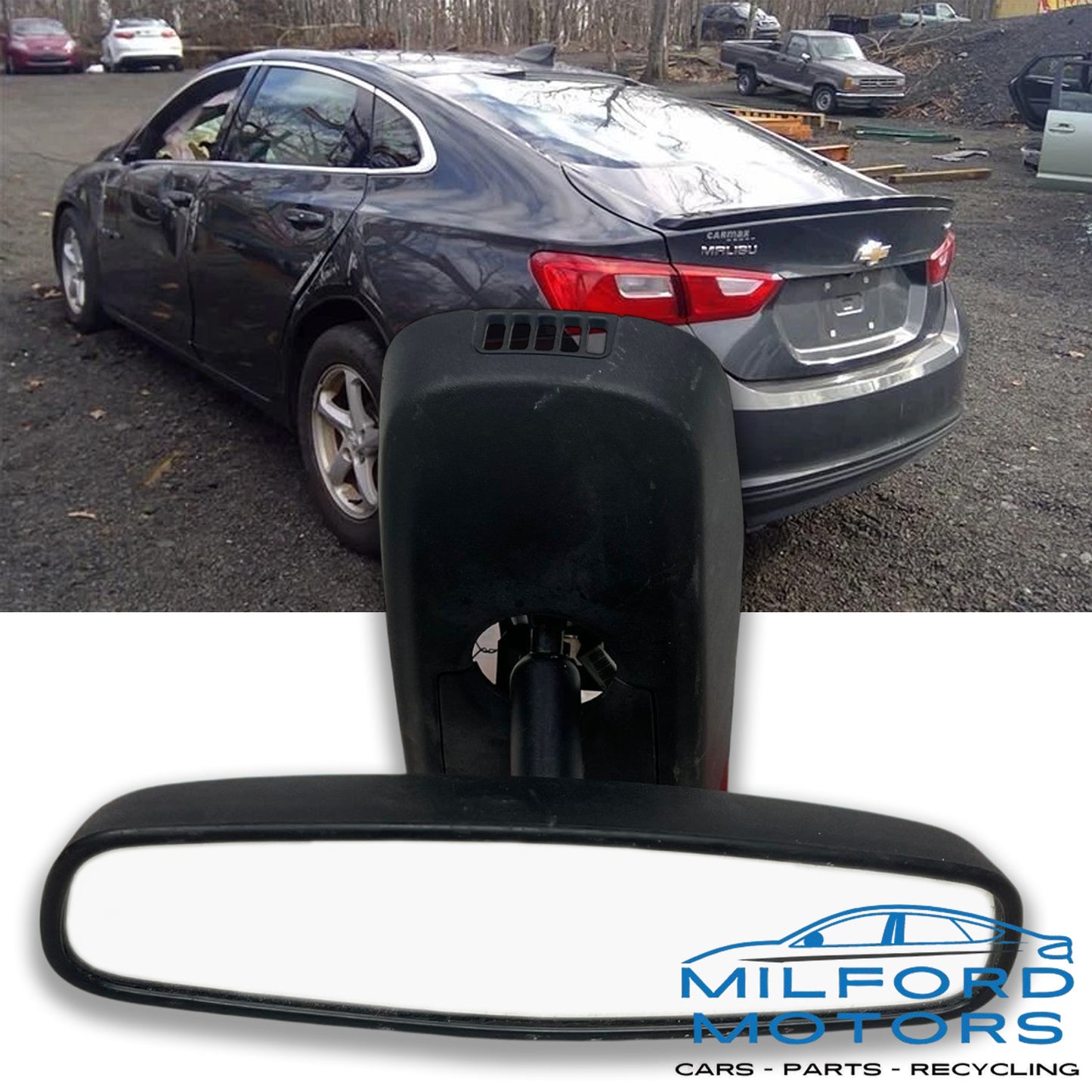 Rear View Mirror Manual Dimming Mirror Fits 2011-2024 Chevrolet Malibu 1.5L