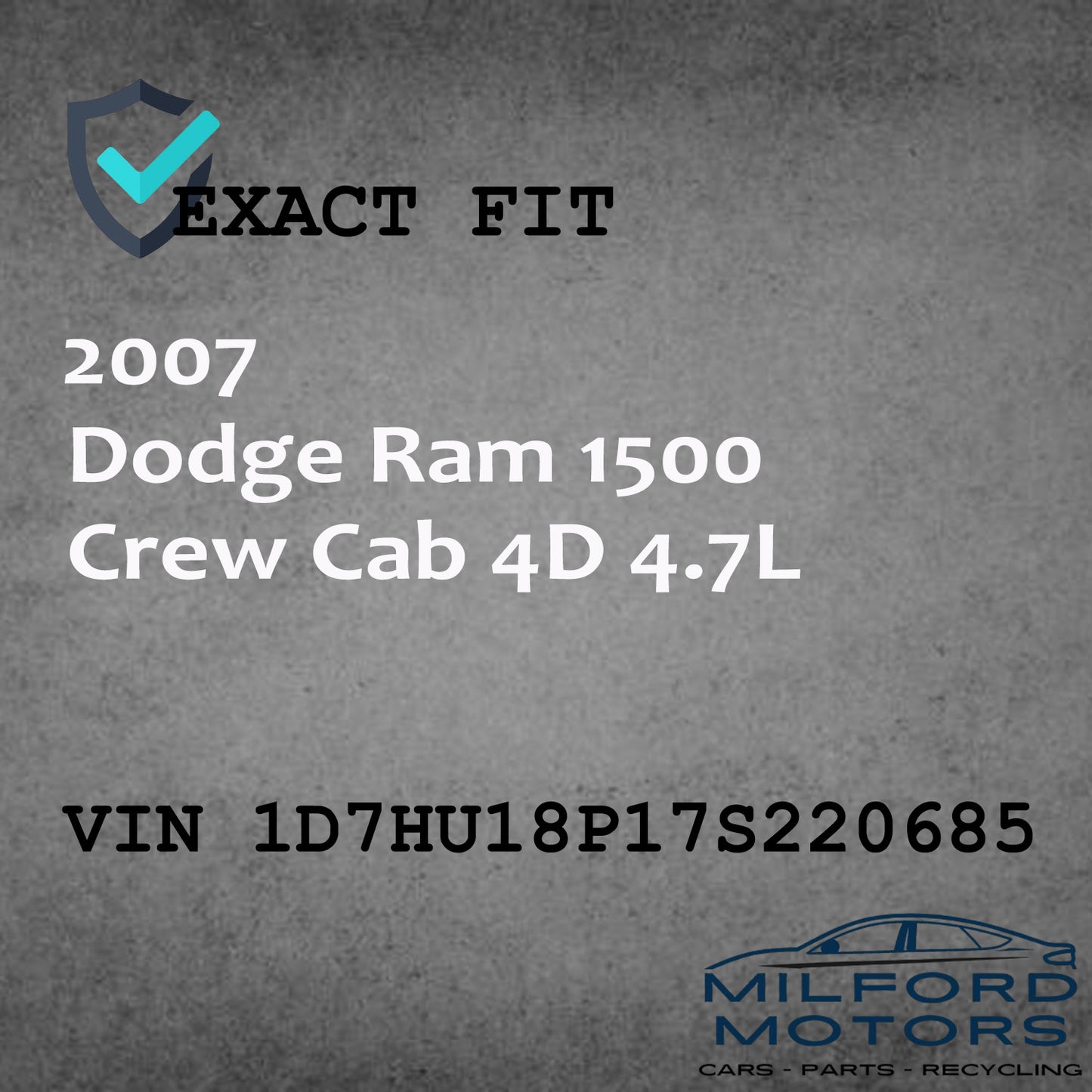 Used Radio Receiver AM/FM/CD  Fits 2006-2008 Dodge Ram 1500 Crew Cab 4D 4.7L