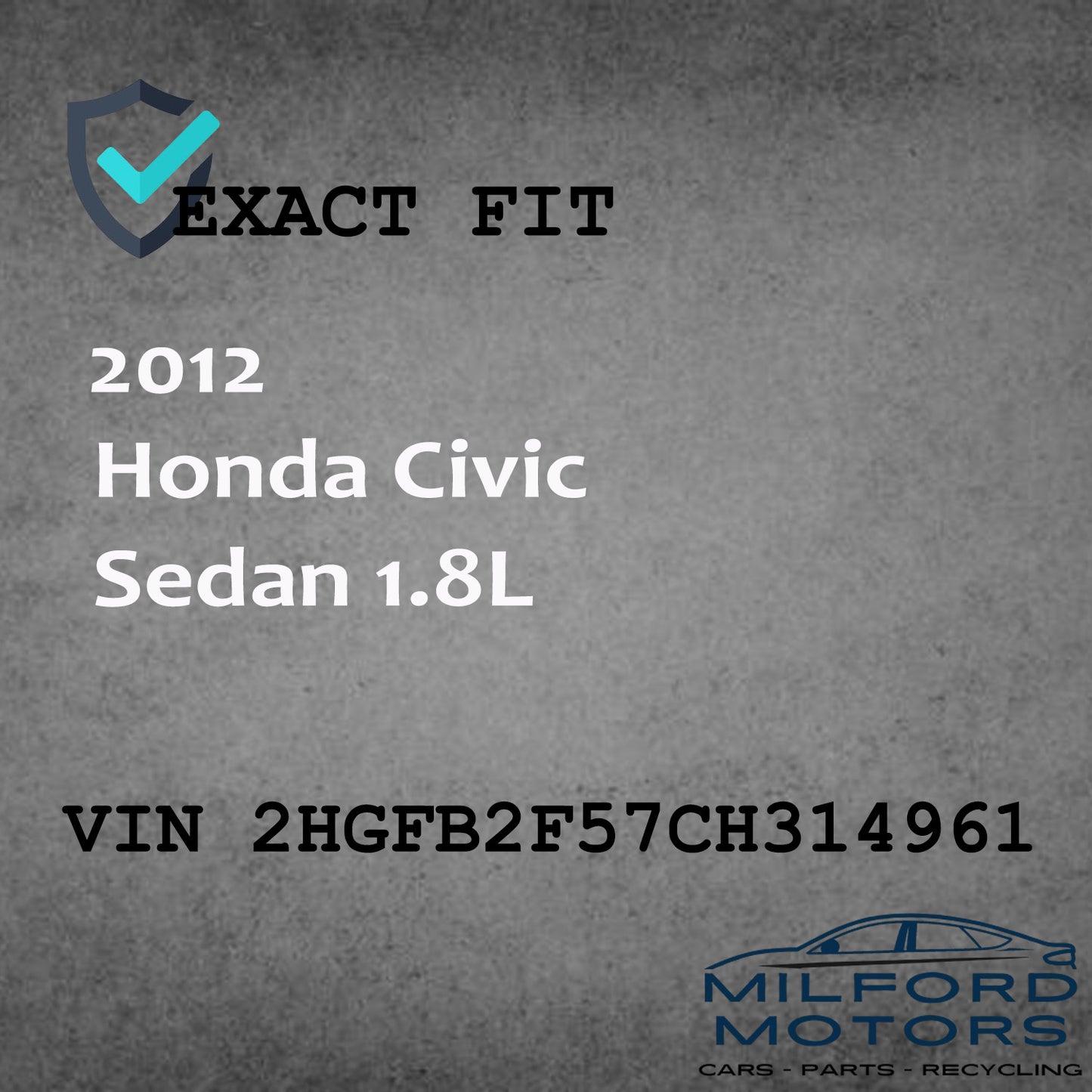 Electronic Control Module (ECM)  Fits 2012-2013 Honda Civic LX Sedan 1.8L
