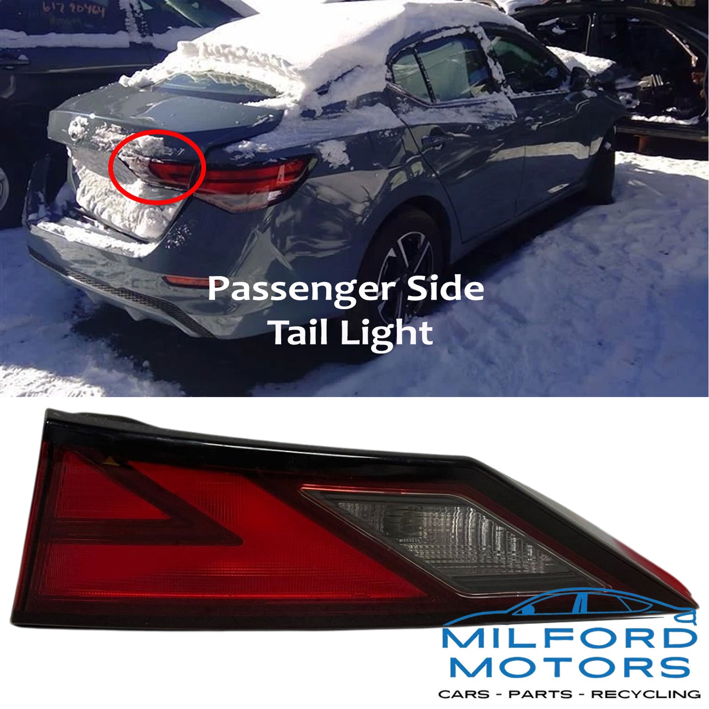 Passenger Side Tail Light Decklid Mounted  Fits 2020-2025 Sentra Sedan 2.0L