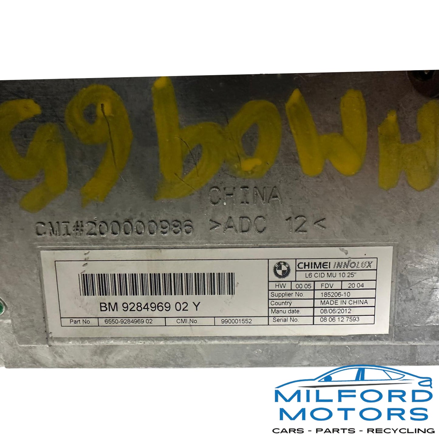 Used 10.25" Front Info-GPS Display Screen Fits for 2013-2015 BMW 7 Series 4.4L