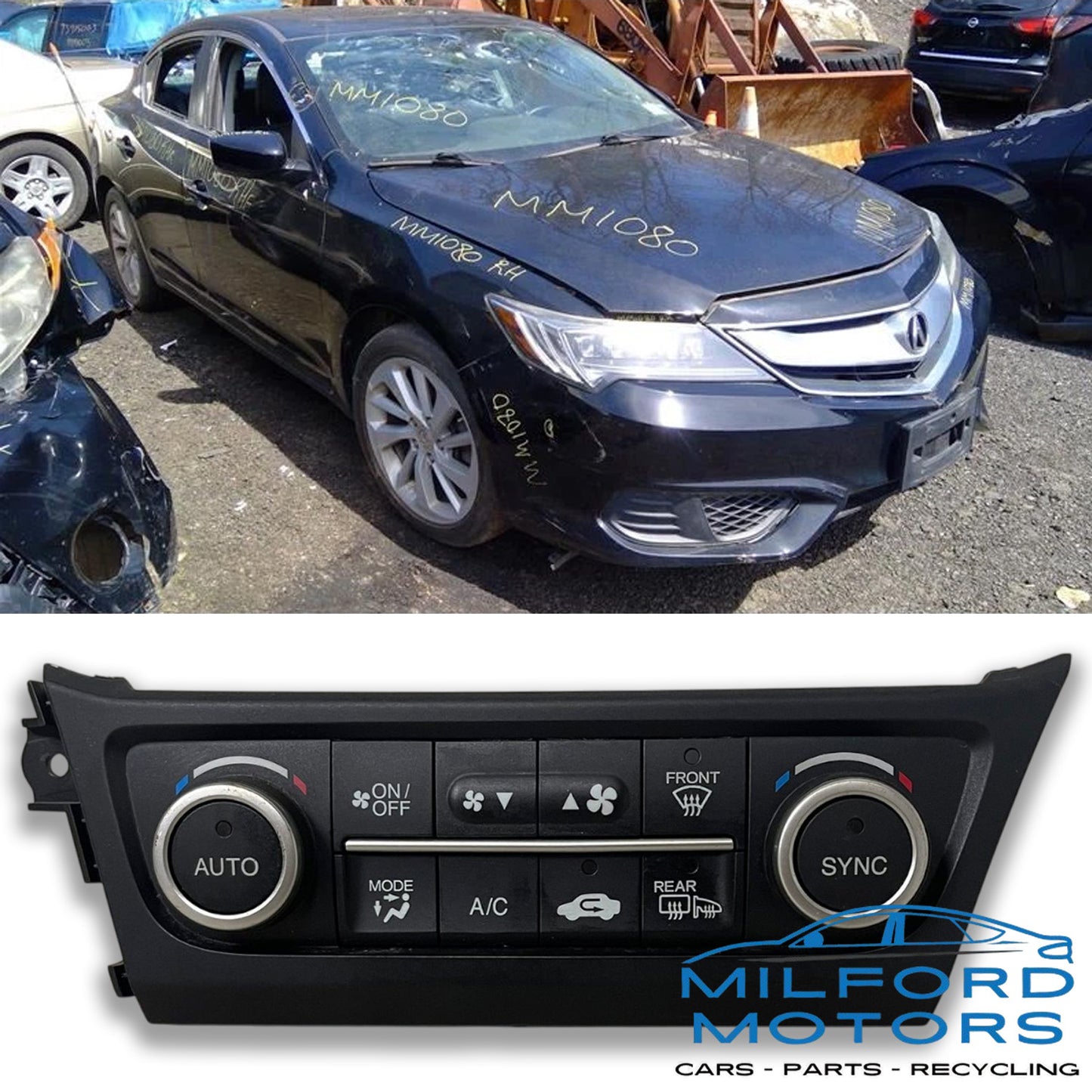 Black Automatic Temperature Control  Fits 2016-2018 Acura ILX Sedan 2.4L