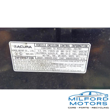 Black Automatic Temperature Control  Fits 2016-2018 Acura ILX Sedan 2.4L