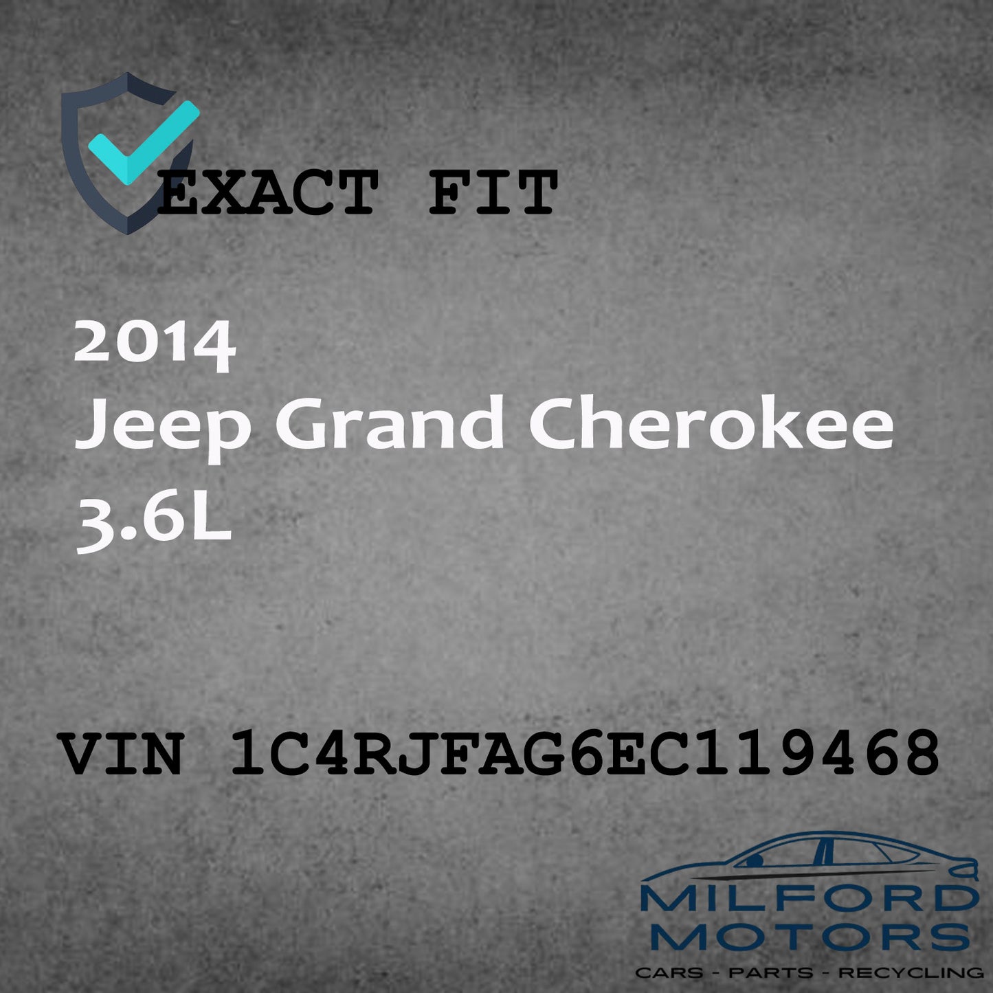 Rear View Mirror Manual Dimming Fits 2014-2015 Jeep Grand Cherokee 3.6L