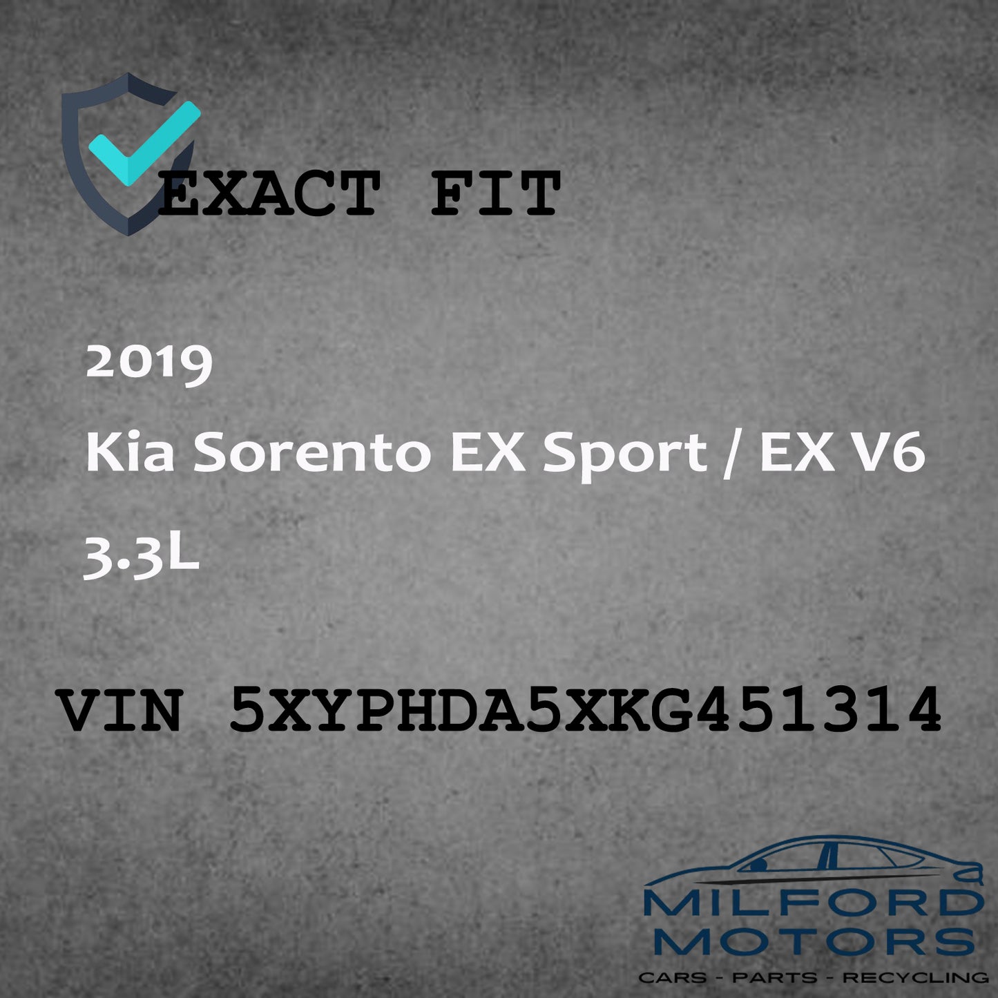 Driver Side View Mirror Fits for 2017-2020 Kia Sorento EX Sport / EX V6 3.3L