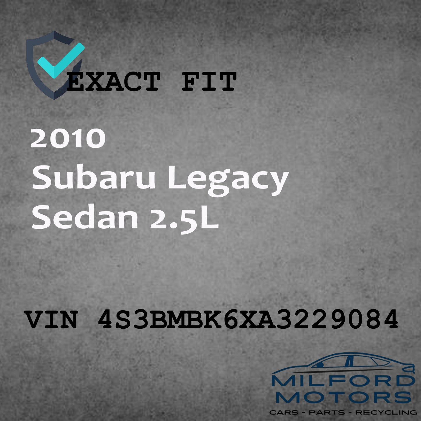 Audio Equipment Radio Amplifier Fits 2010-2012 Subaru Legacy Sedan 2.5L