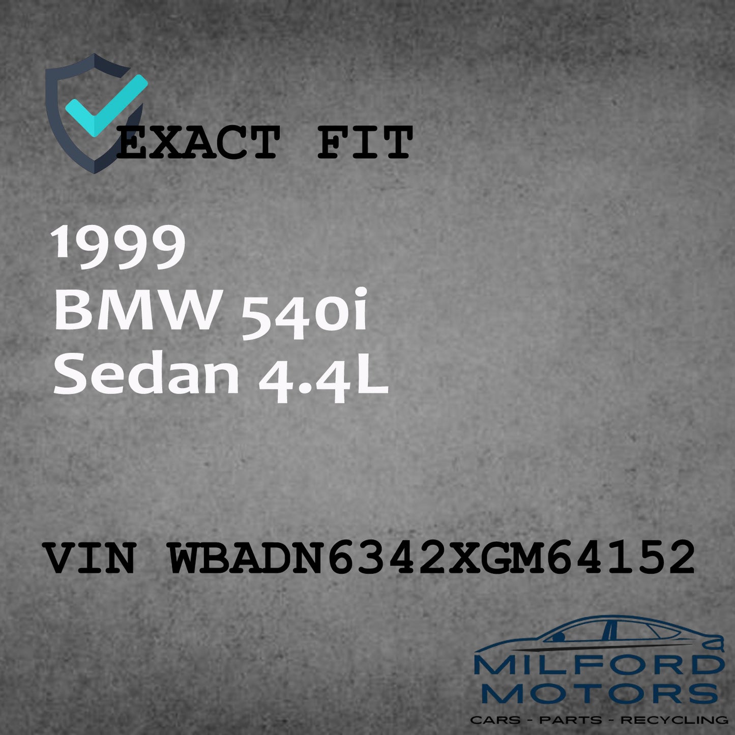 Used Audio Equipment Radio Amplifier  Fits 1999-2001 BMW 540i Sedan 4.4L