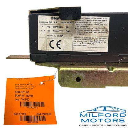 Used Audio Equipment Radio Remote CD Changer Fits 1999-2001 BMW 540i Sedan 4.4L