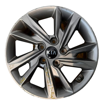 16x6-1/2 10-Angled Spoke Silver Alloy Wheel Rim Fits 19-2020 Kia Optima LX 2.4L