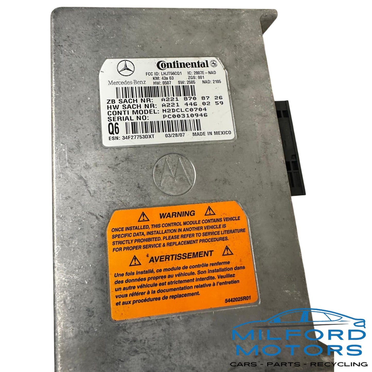 Chassis ECM Communication Module Fits2007-2009 Mercedes-Benz CL-Class E-Class V8