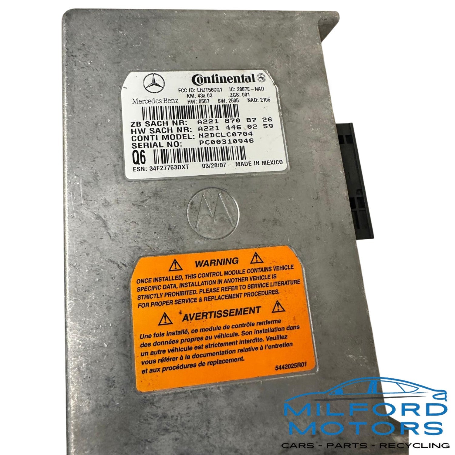 Chassis ECM Communication Module Fits2007-2009 Mercedes-Benz CL-Class E-Class V8