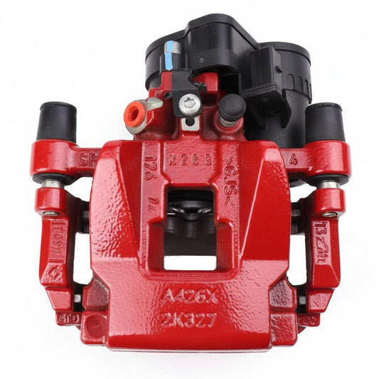 OEM Passenger Side Caliper Rear w/ Painted in Red Fits 2017 Jaguar F-PACE S 3.0L