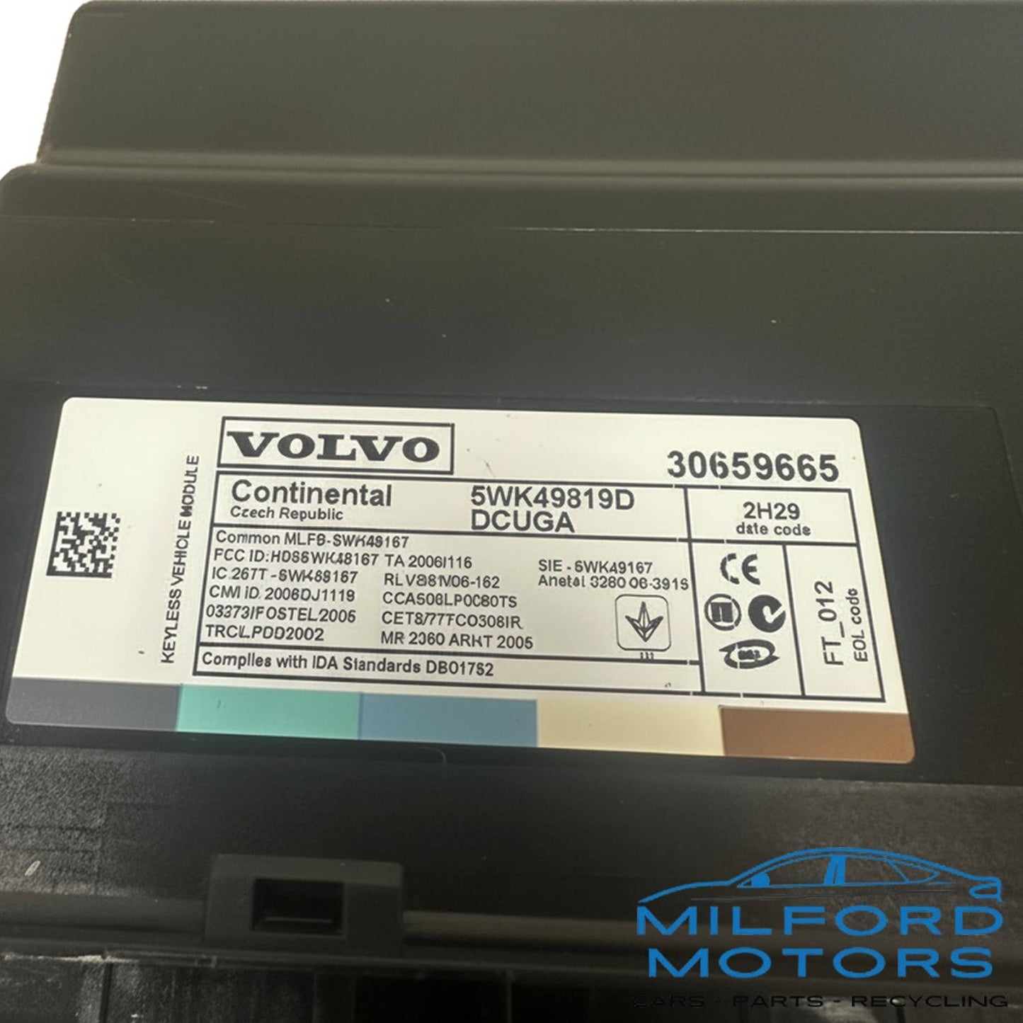 Theft-Locking Keyless Entry Control Module Fits 2011-2017 Volvo 60 Series XC60