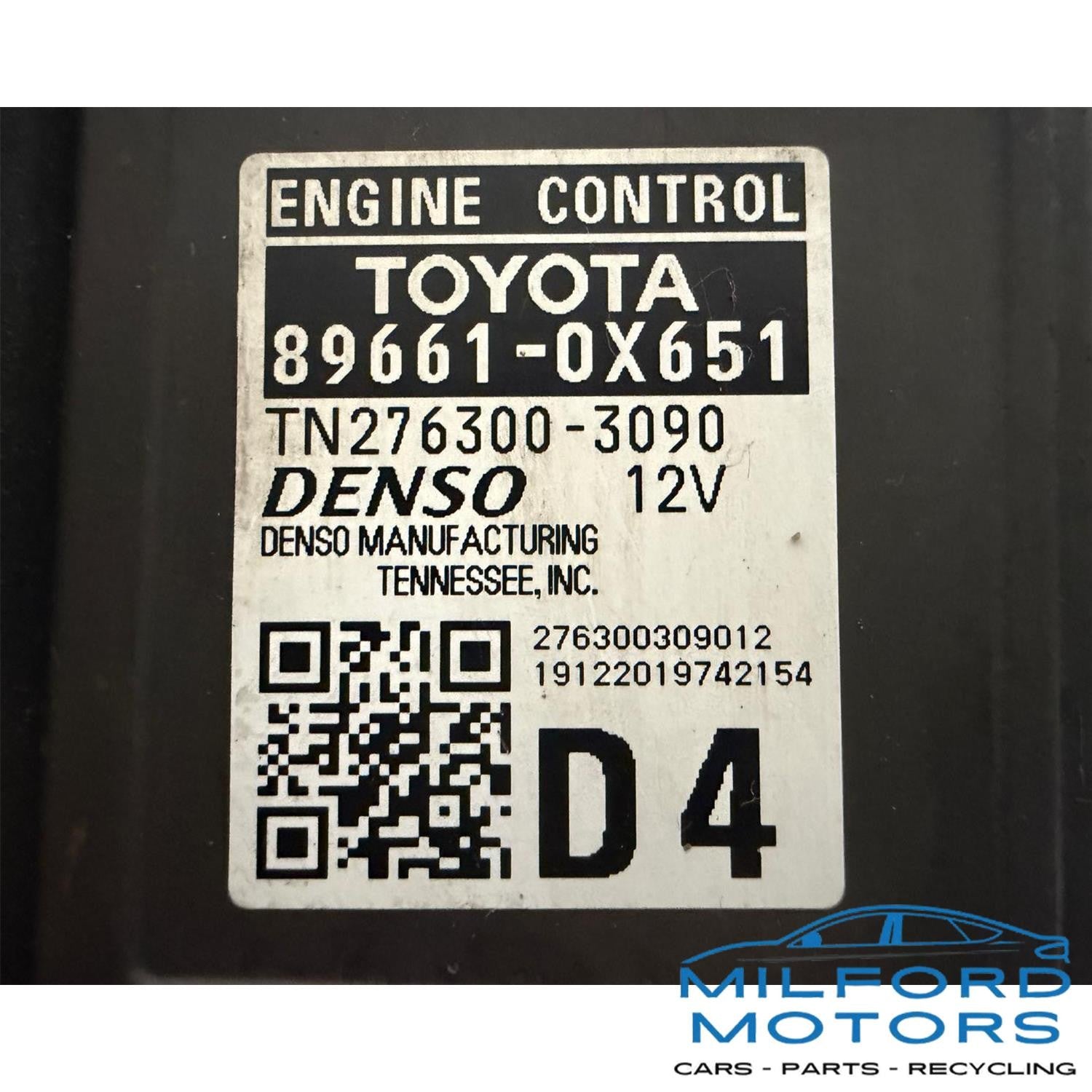 OEM Electronic Control Module (ECM) Fits 2020 Toyota Camry 2.5L 89661-0X6561