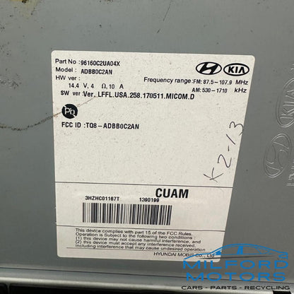Audio Equipment Radio Receiver Assembly Fits 18-2019 Sonata 2.4L ID 96160C2UA04X