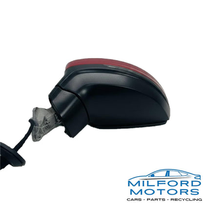 Driver Side View Mirror Manual Folding Fits 2022-2024 Volkswagen Tiguan 2.0L RED