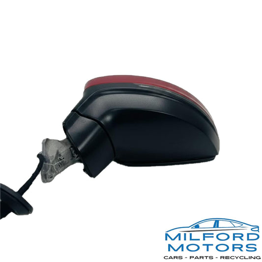 Driver Side View Mirror Manual Folding Fits 2022-2024 Volkswagen Tiguan 2.0L RED