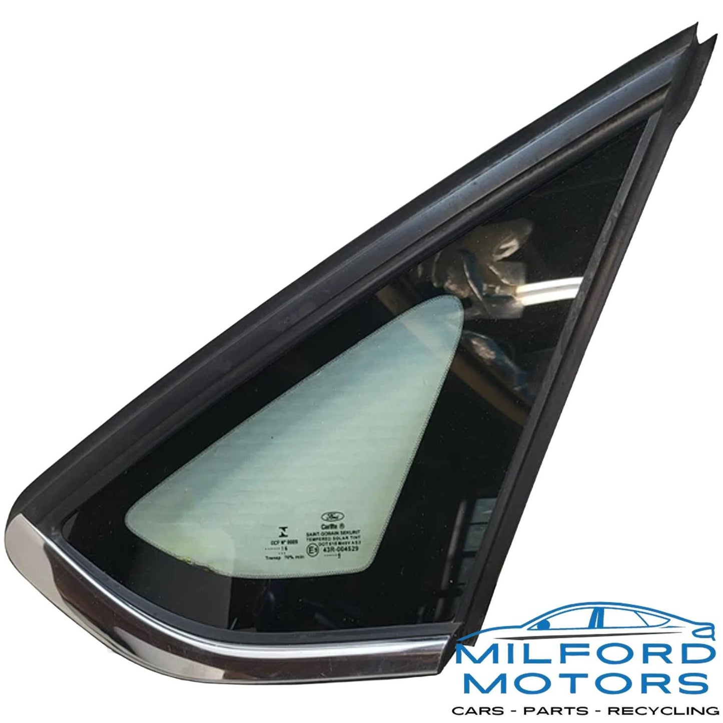 Rear Passenger Side Quarter Glass Fits 2013 Ford Fusion Titanium Sedan 2.0L