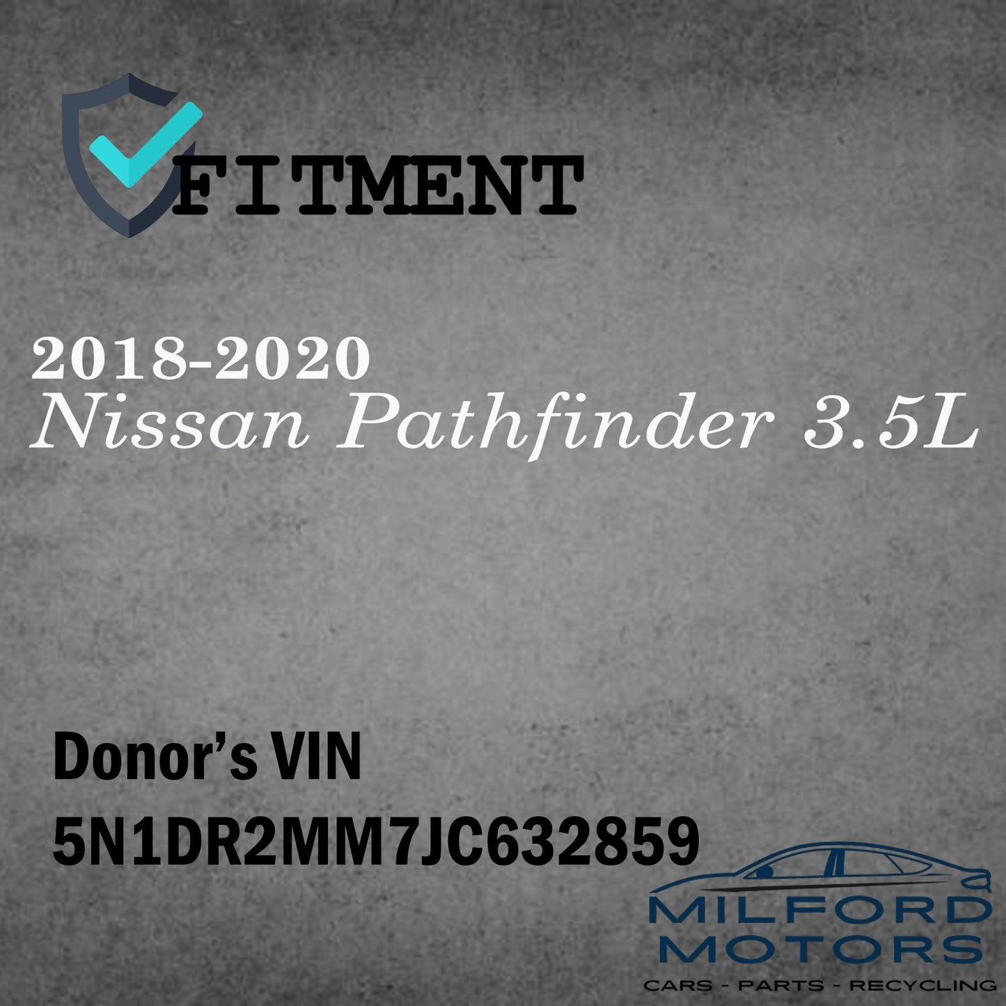 Black Driver Side Mirror Power Non-Heated Fits 2018-2020 Nissan Pathfinder 3.5L