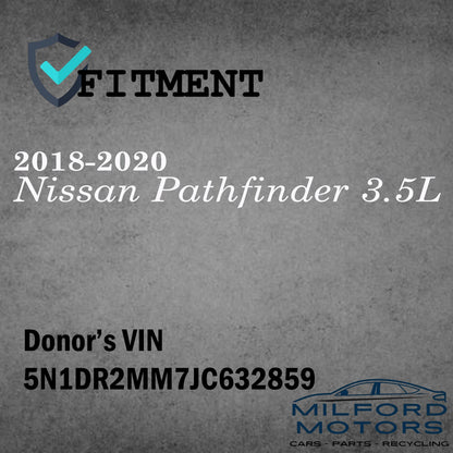 Black Driver Side Mirror Power Non-Heated Fits 2018-2020 Nissan Pathfinder 3.5L