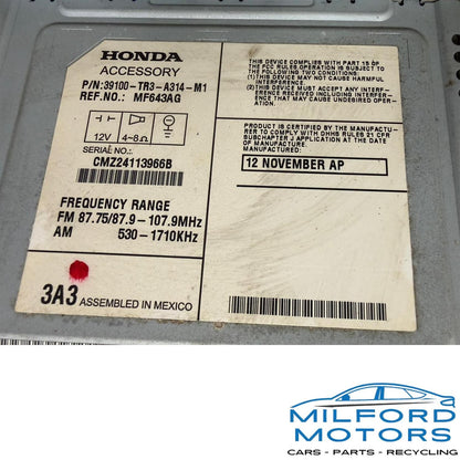 Audio Radio AM/FM CD Player Fits 2013-2015 Honda Civic 1.8L 39100-TR3-A314-M1