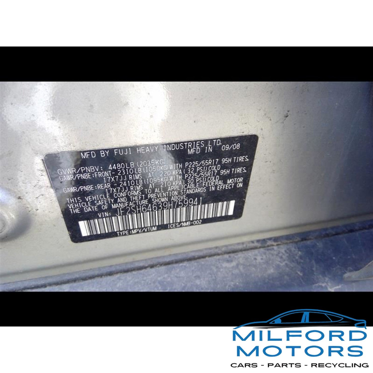 Black Automatic Temperature Control - 2009 Subaru Forester 2.5L