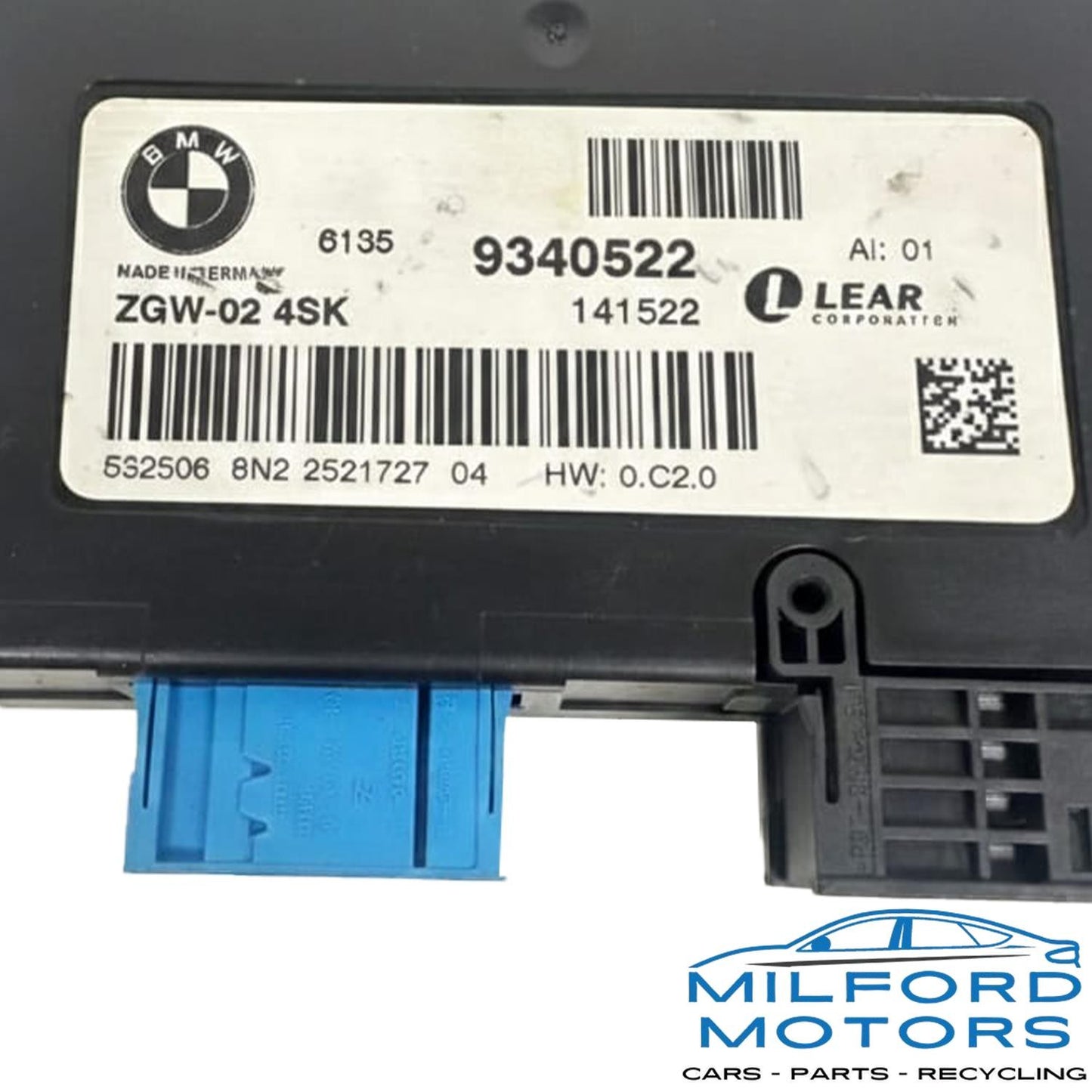 Chassis ECM Central Gateway Fits 2014 BMW 535i Sedan 3.0L ID: 61359340522