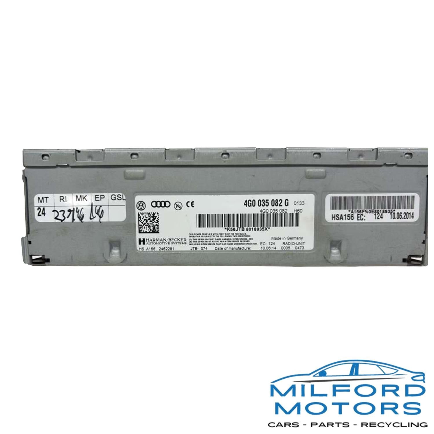 Audio Equipment Radio Receiver Trunk Mounted Fits 10-17 S4 S5 S6 3.0L 4G0035082G
