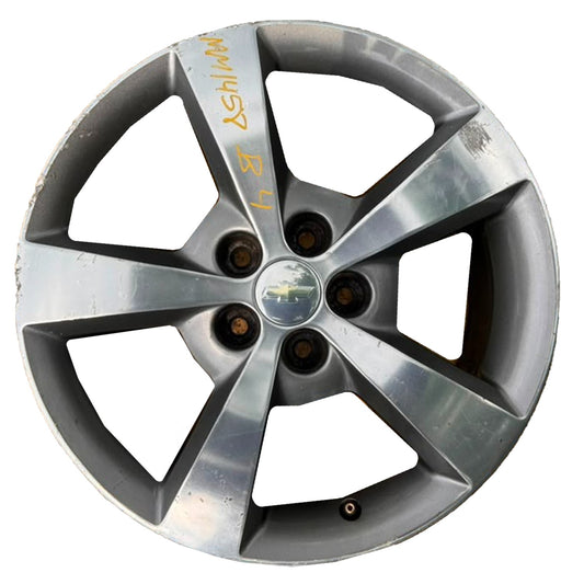 16x6-1/2 5-Single Spoke Aluminum Wheel Rim Fits 2008-2012 Chevy Malibu LT 2.4L
