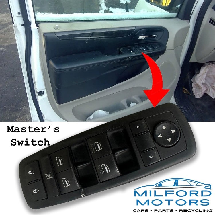 Front Door Switch Driver's Master (Mirror & Window) – Fits 12-2016 Ram C/V 3.6L