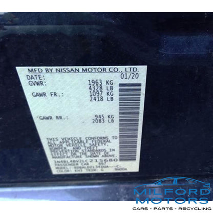 Passenger Side Lower Front Fog Light Fits 2019 - 2022 Nissan Altima