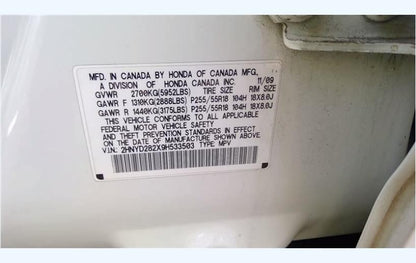 Left Driver Side Front Electric Door Assembly Fits 2007-2013 Acura MDX 3.7L AWD
