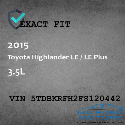 OEM | Radio Audio with Face Panel and Receiver Fits 2014 - 2015 Highlander 3.5L