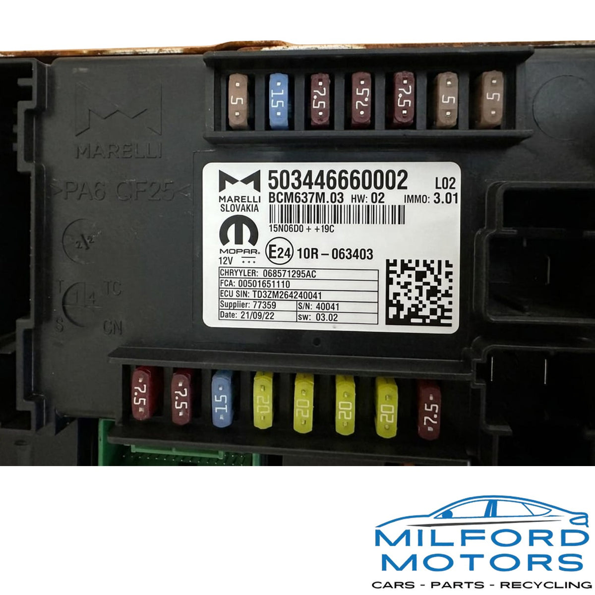 BCM Body Control Module Fits 2023-2024 RAM ProMaster 1500 2500 3500 68571295AC