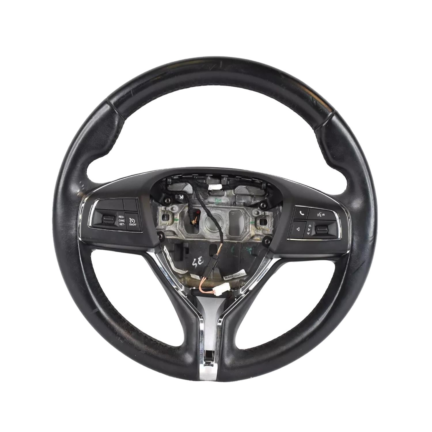 Black Leather Steering Wheel w/ Control Switch Fits 2016 Maserati Ghibli 3.0L