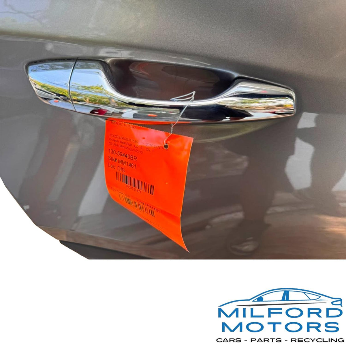 Right Rear Electric Door Panel Gray IM Fits 13-2018 Hyundai Santa Fe Sport 2.4L