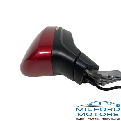 Driver Side View Mirror Manual Folding Fits 2022-2024 Volkswagen Tiguan 2.0L RED