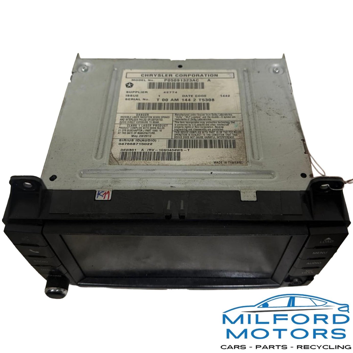 Audio Equipment Radio Receiver Fits 2013 Dodge Durango R/T 5.7L
