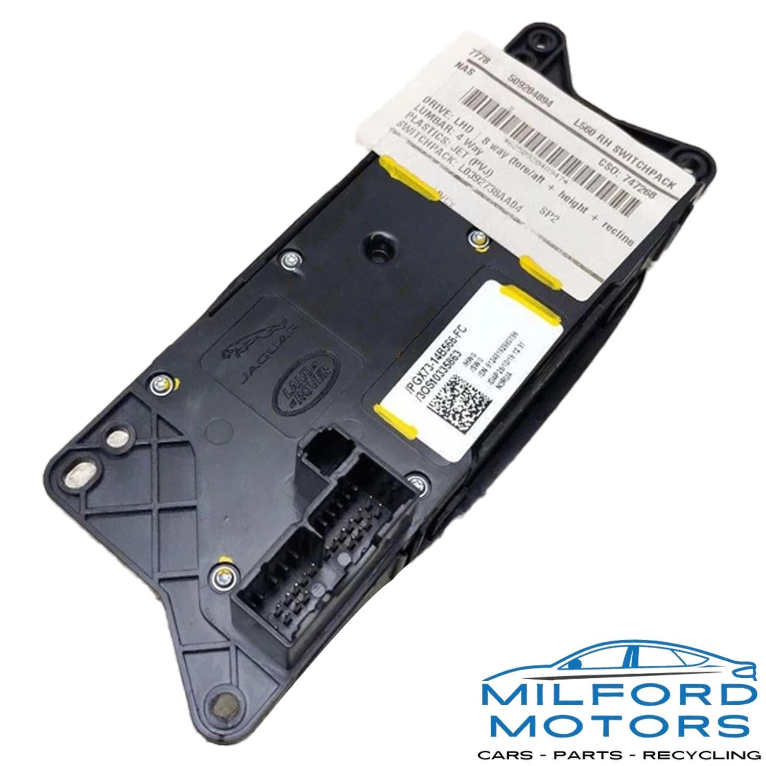 Front Right Seat Switch Control Fits 2019 Land Rover Range Rover Velar 2.0L