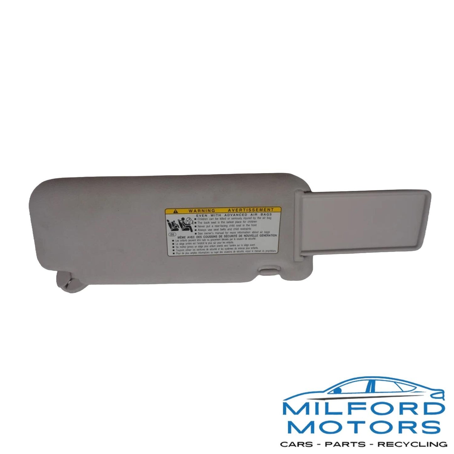 Left Driver Side Sun Visor Illuminated Gray Fits 2017 Toyota Mirai Sedan