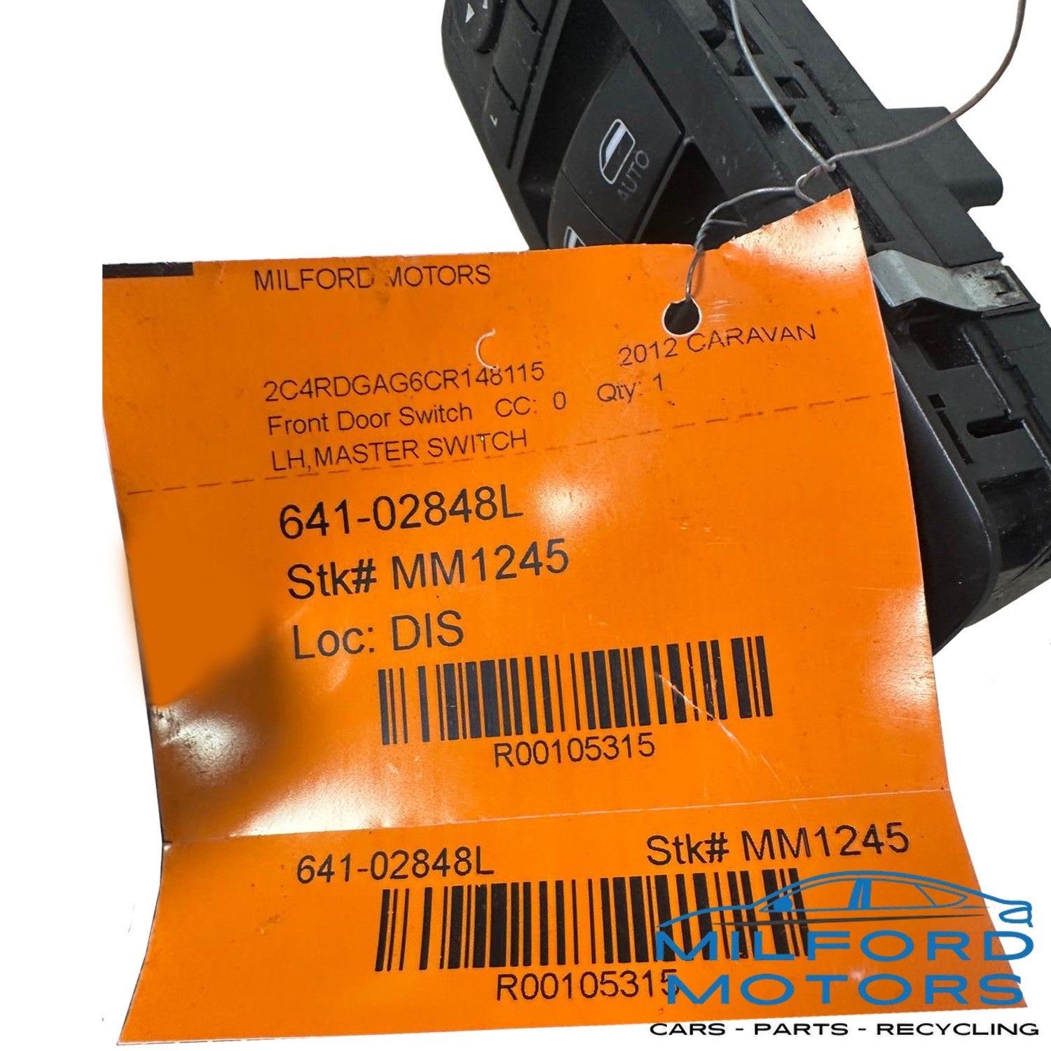 Front Door Switch Driver's Master (Mirror & Window) – Fits 12-2016 Ram C/V 3.6L