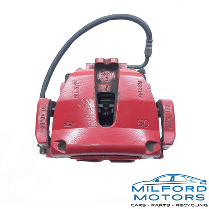 Passenger Caliper Front w/ Painted in Red Fits 2017 Jaguar F-PACE S 3.0L