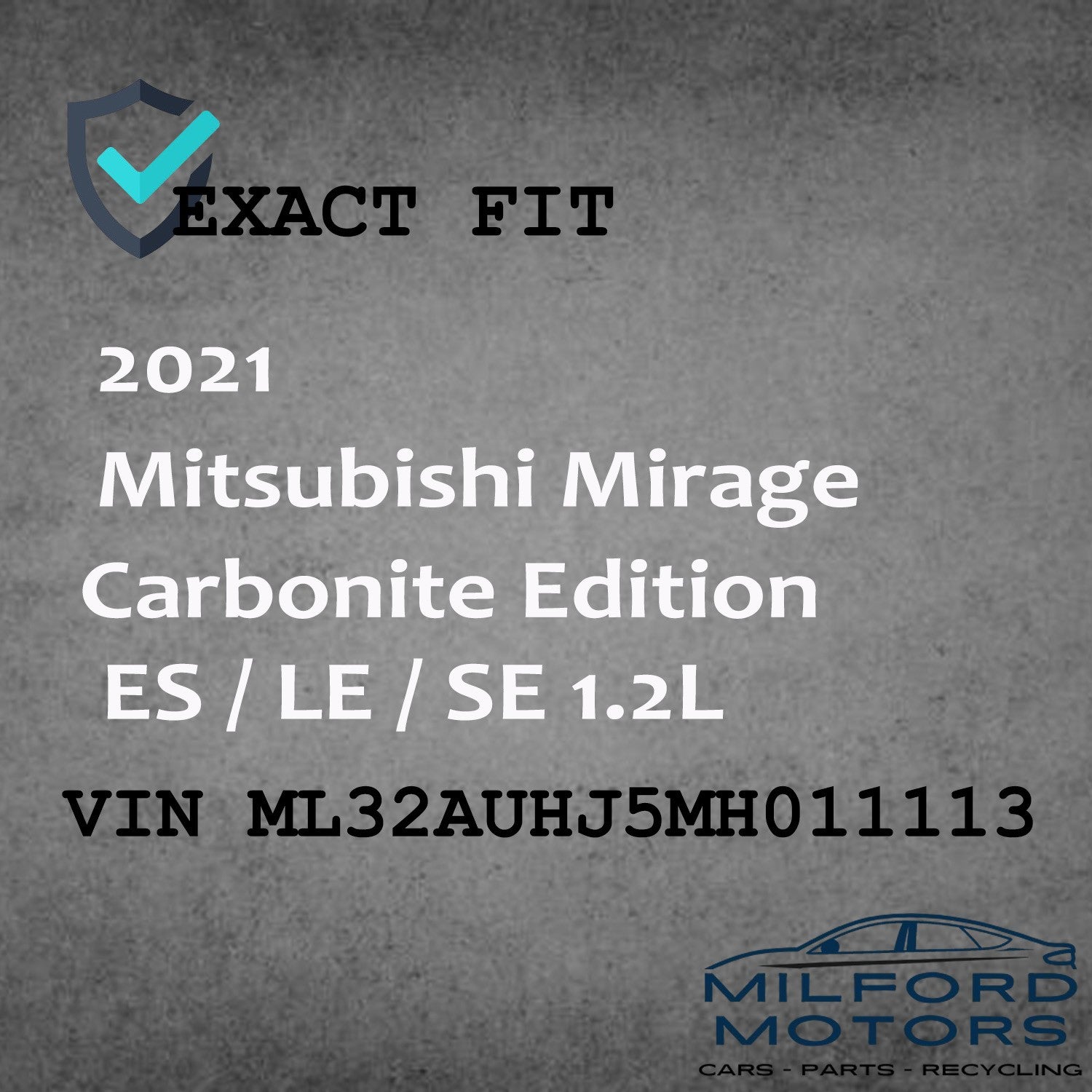 Engine Fuse Box Compartment 2021 Mitsubishi Mirage ES / LE / SE 1.2L