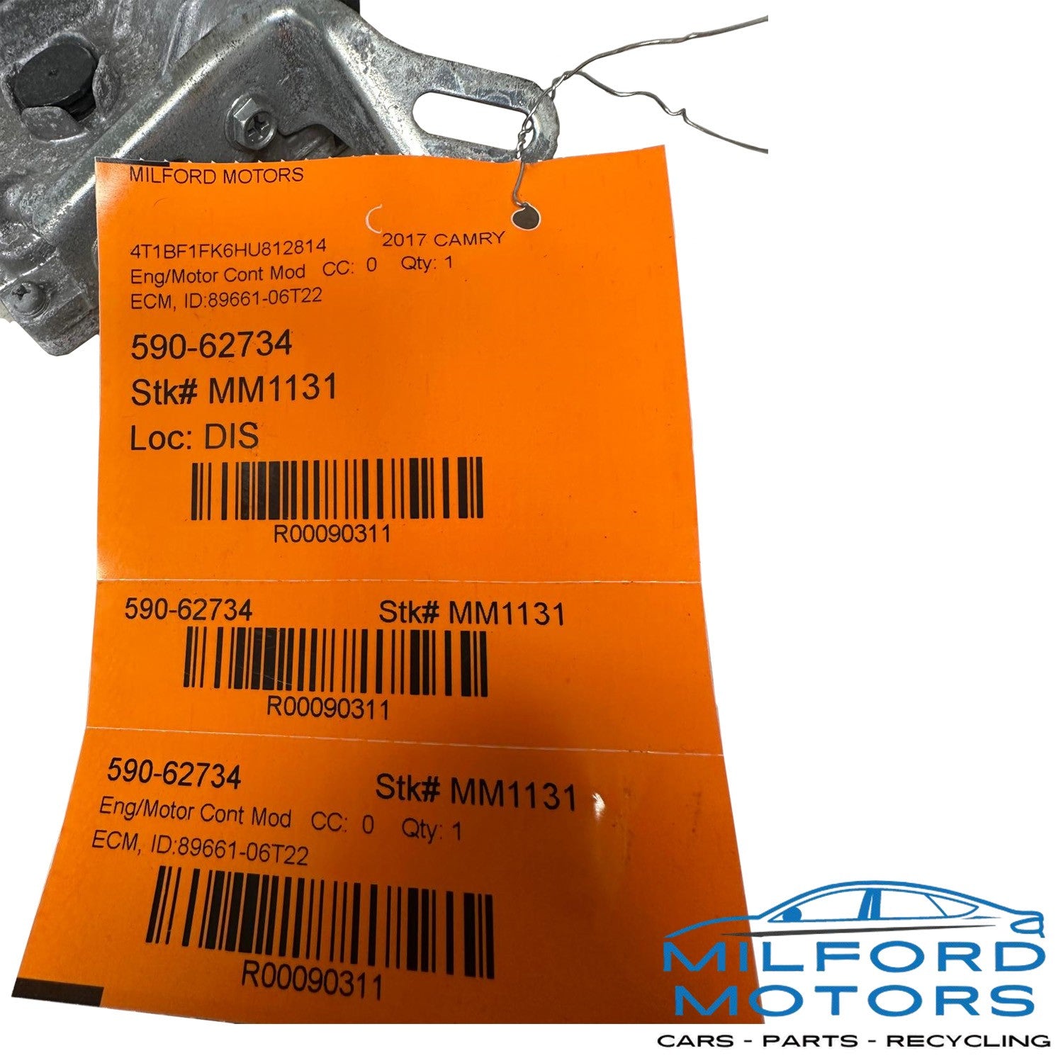 Electronic Control Module VIN F Fits 16-217 Toyota Camry Sedan 2.5L 89661-06T22